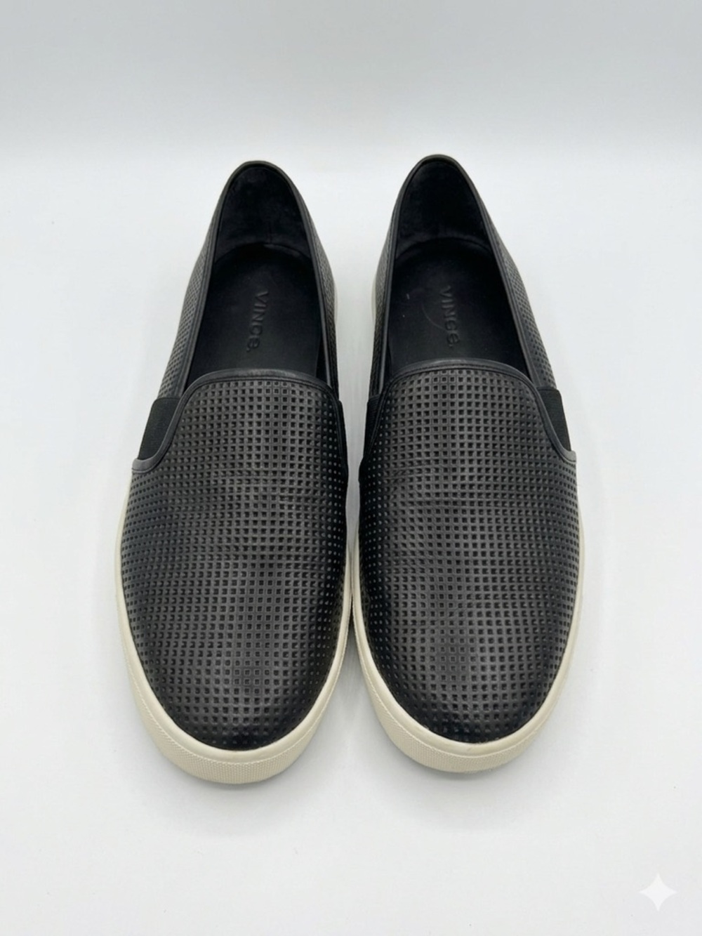 Vince Slip On Sneakers Black Minimalist Quiet Luxury Capsule‎ Wardrobe- Sz 9